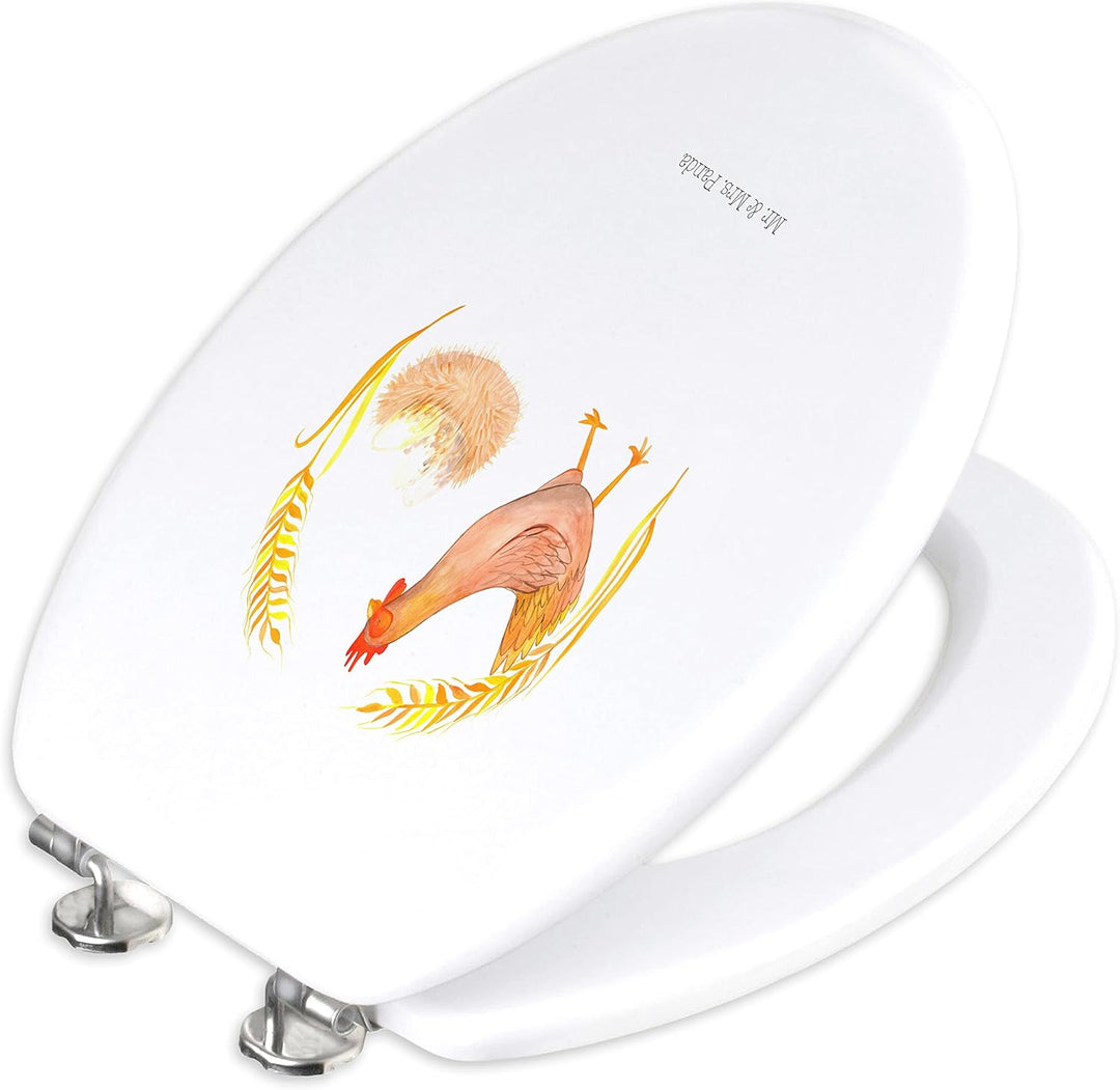 Mr. &amp; Mrs. Panda Motiv WC Sitz Huhn stolz - Geschenk, Toilette, Landwirtin, Geburt, WC-Sitz, Klobril