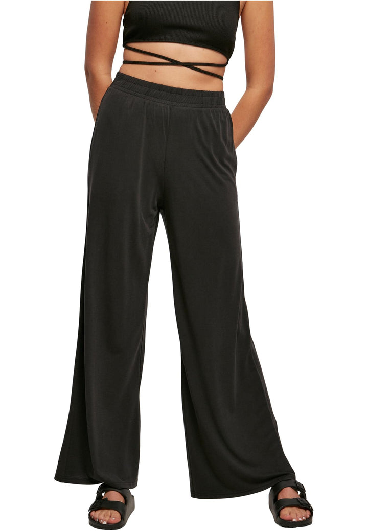 Urban Classics Damen Hose Ladies Modal Wide Leg Pants mit weitem Bein, Stoffhose für Frauen in 2 Far