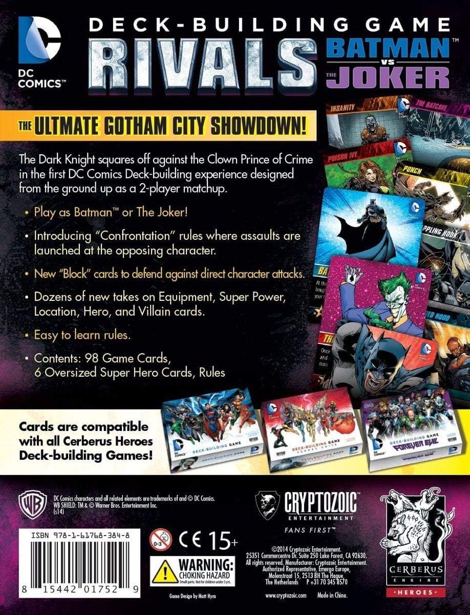 Cryptozoic Entertainment DC Deck Building Game Rivals Batman VS The Joker - Englisch
