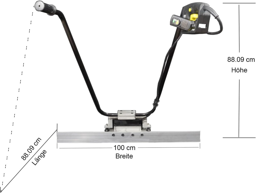 Elektrische Flügelglätter Beton-Rüttelbohle - Schwere Vibrations-Nivelliermaschine mit 1M Hartmetall