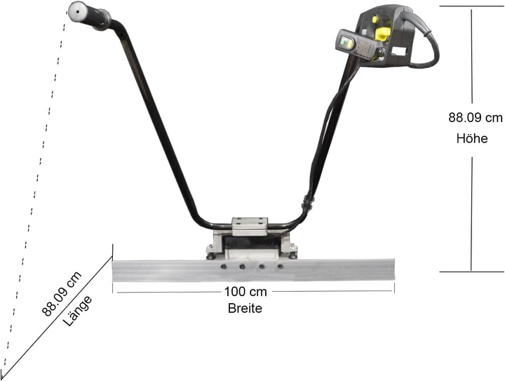 Elektrische Flügelglätter Beton-Rüttelbohle - Schwere Vibrations-Nivelliermaschine mit 1M Hartmetall