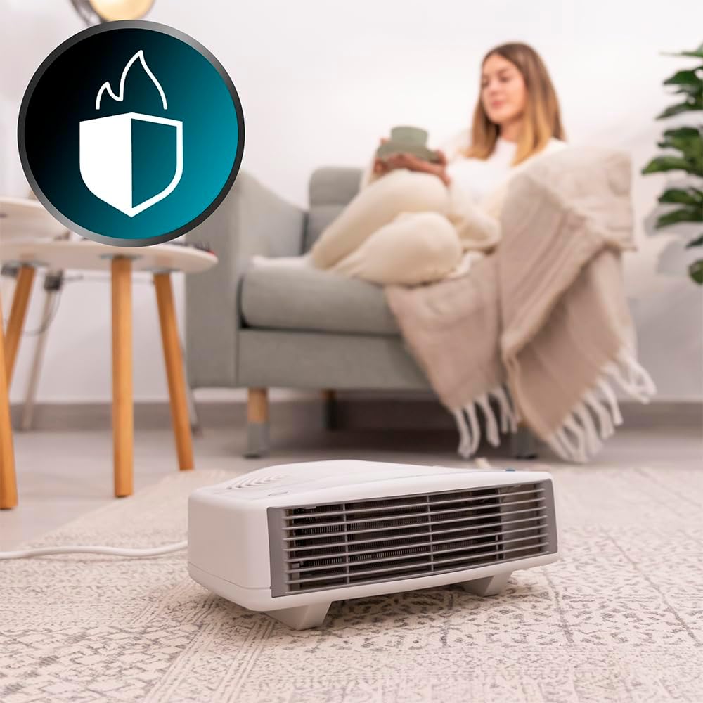 Cecotec Elektrischer Heizlüfter – Thermoventilator – ReadyWarm 3000 Horizon White. 3000 W, 2 Leistun