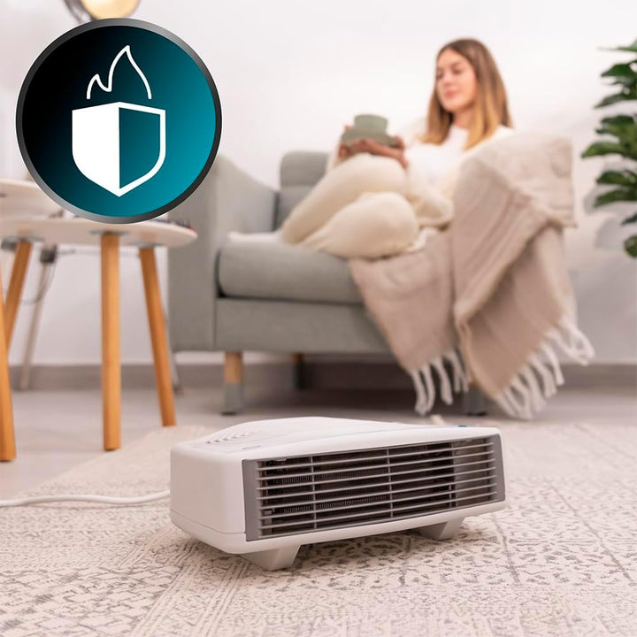 Cecotec Elektrischer Heizlüfter – Thermoventilator – ReadyWarm 3000 Horizon White. 3000 W, 2 Leistun