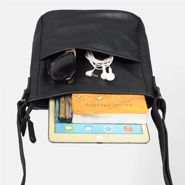 LEABAGS Leder Handtasche Damen I Premium Echtleder Umhängetasche I Schultertasche I Damentasche I Tr