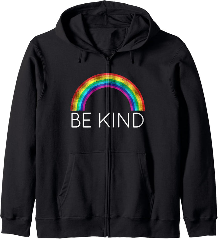 Vintage Be Kind - Regenbogen, Distressed Kindness Geschenk Kapuzenjacke