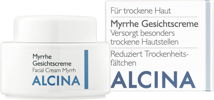 ALCINA Myrrhe Gesichtscreme - 1 x 100 ml - Trockene Haut - Versorgt besonders trockene Hautstellen -