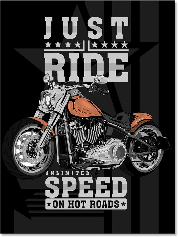 wandmotiv24 Leinwandbild Sport, 100x75cm, Hochformat, Motorrad, Deko, Bilder auf Leinwand, Wanddeko,