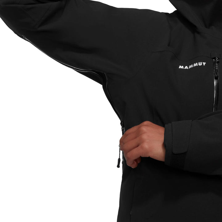 Mammut Damen Stoney Hardshelljacke mit Kapuze XXL Schwarz, XXL Schwarz
