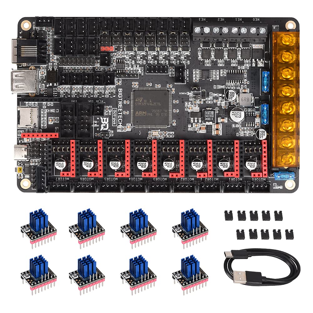 BIGTREETECH Octopus V1.1 (mit 8 TMC2209) für CR10 Ender 3 3D Drucker 32bit Steuerplatine Upgrade Spi