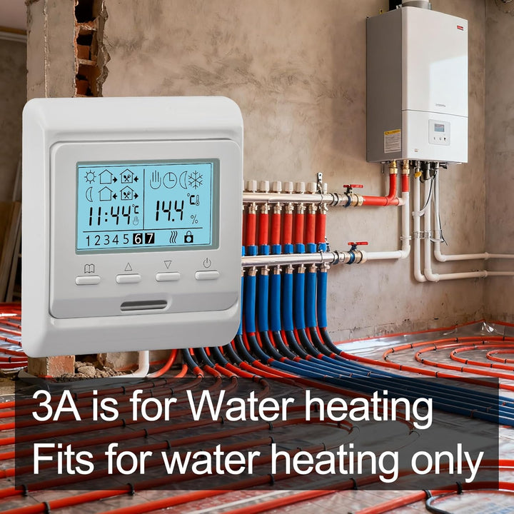 Heschen LCD Digital Wöchentliches Programmier Thermostat, HS-E806, 230VAC 3Ampere, Regler für Fussbo