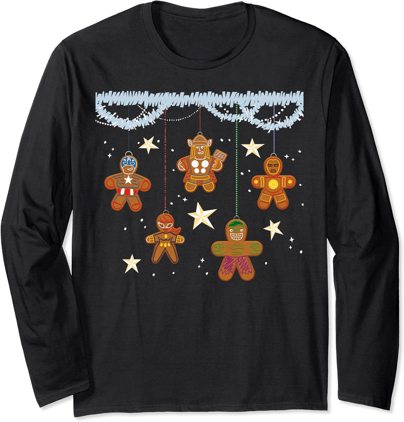 Marvel Avengers Gingerbread Cookie Ornaments Holiday Langarmshirt