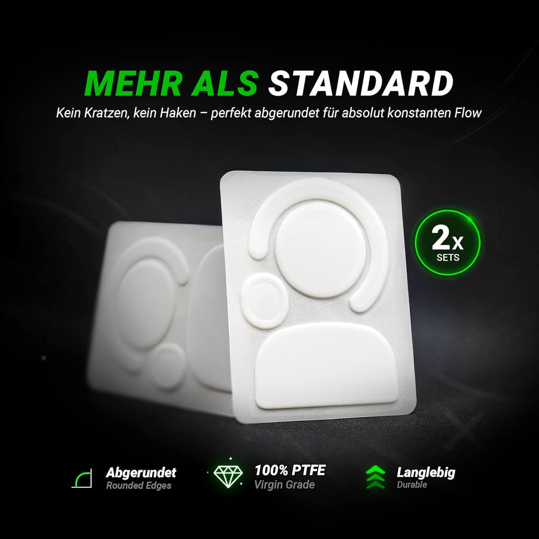 SensoryBoost DPS Glides (2er Set) kompatibel mit Logitech G PRO X Superlight 2 DEX - Ultra Schnell,
