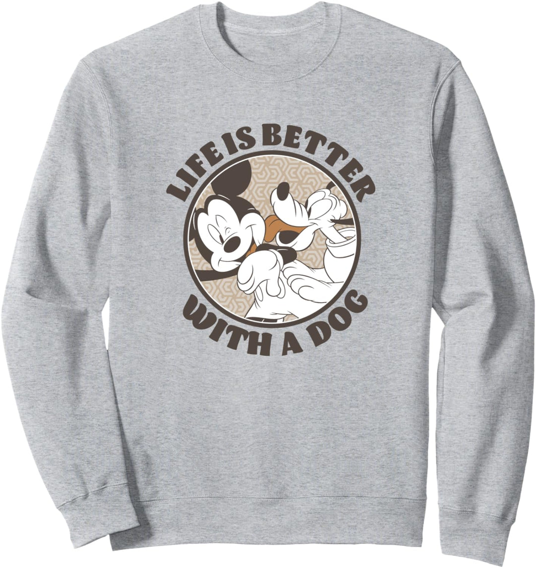 Disney Mickey And Friends Life Is Better With A Dog Sweatshirt