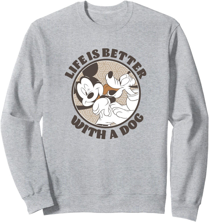 Disney Mickey And Friends Life Is Better With A Dog Sweatshirt