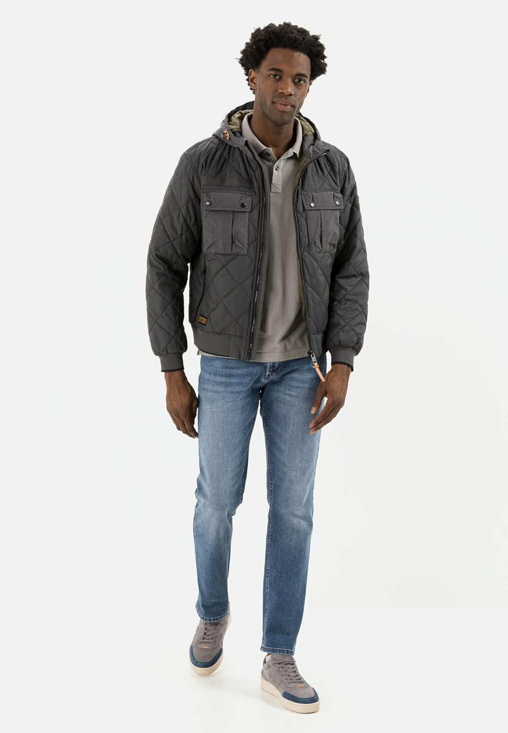 camel active Herren 430610/7U99 Jacke 52 Grau, 52 Grau