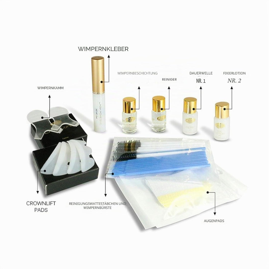 Wimpernlifting Set Starter Kit Wimperndauerwelle - Wimpernlaminierung - Lash Lifting Set Kurz Einwir
