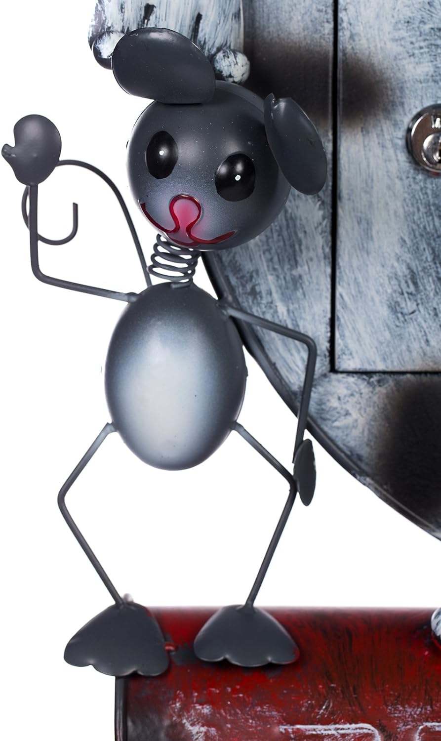 Briefkasten Katze 12A478-2 Handbemalt Metall Zeitungsrohr Wandbriefkasten 74cm Briefkasten-katze-sw,