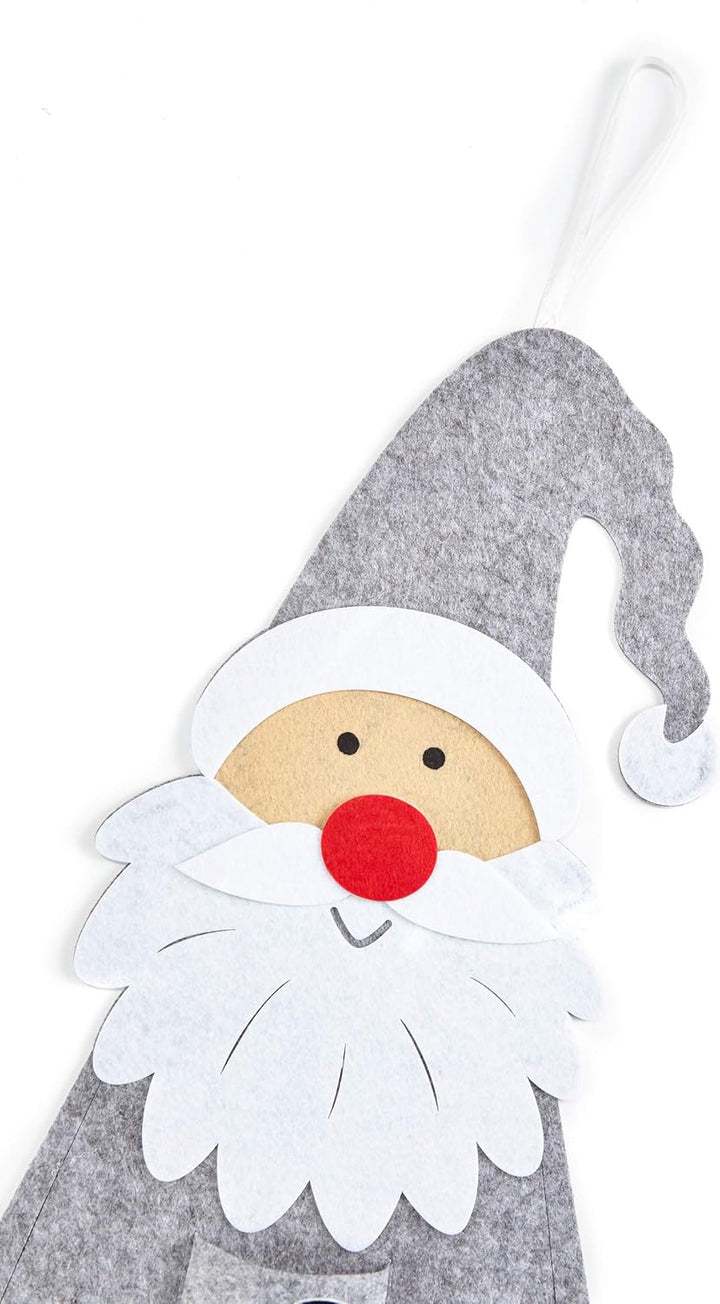 HEITMANN DECO Filz-Adventskalender Santa - Adventskalender zum Befüllen und Aufhängen - Weihnachtsma