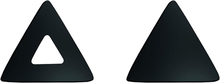 LIEBESKIND BERLIN Damen-Ohrstecker Edelstahl LJ-0298-E-07 Schwarz Dreieck, Schwarz Dreieck