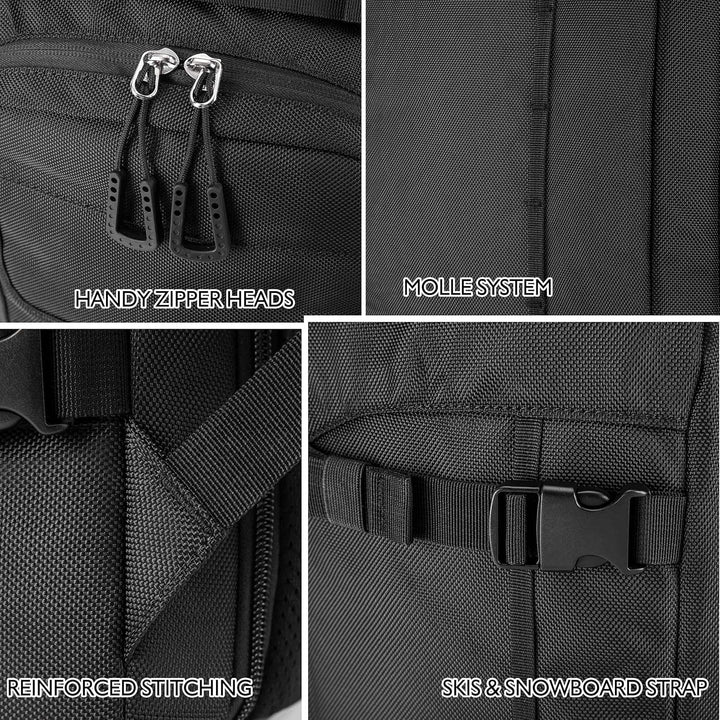 Unigear 50L/70L Skischuhrucksack Snowboardschuhe mit Helmtasche Wintersport Skifahren Skating Rucksa