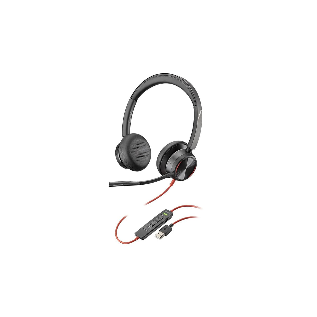 Poly Stereo-Headset 'Blackwire 8225' mit USB-A Anschluss, Active Noise Cancelling und flexiblem Mikr
