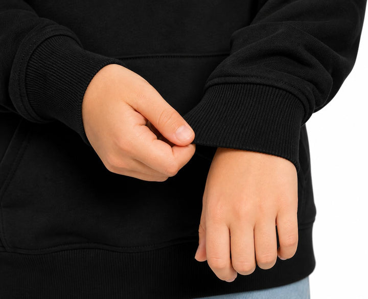Kinder Hoodie Kapuzenpullover aus 100% Baumwolle – Weich & Hautfreundlich, mit Kängurutasche, Langar