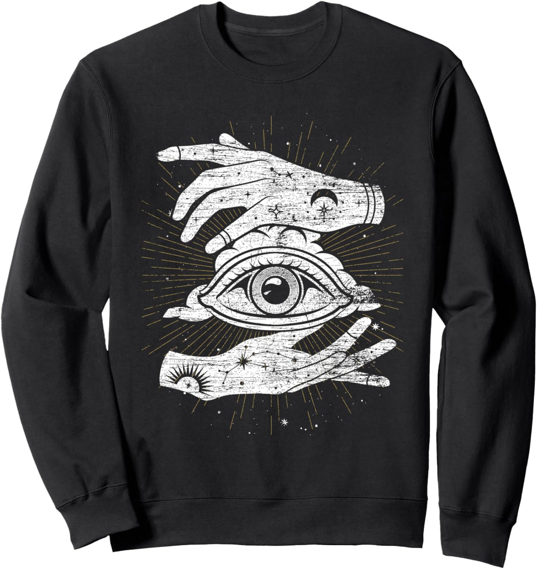 Hamsa Hände Okkult Hexe Okkultismus Allsehendes Auge Sweatshirt