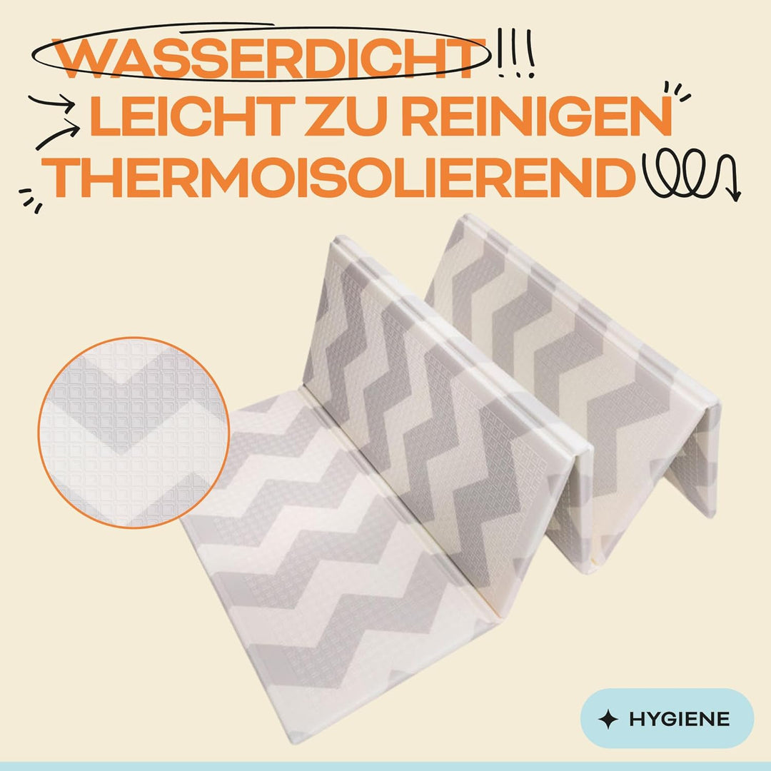 Baby-Spielmatte, faltbar, sensorisch, wasserdicht, ungiftig, wendbar. Vielseitige Matte, perfekt zum