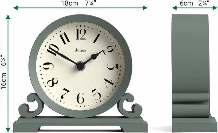 JONES CLOCKS® Saloon Kaminsimsuhr - Traditionelles/Klassisches Design - Schlafzimmeruhr - Wohnzimmer