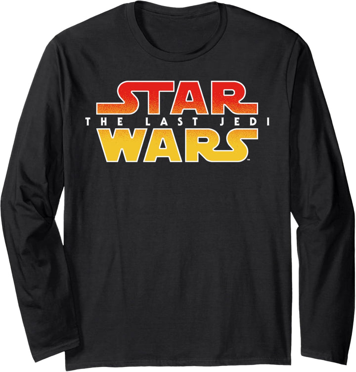Star Wars Last Jedi Texture Gradient Logo Langarmshirt