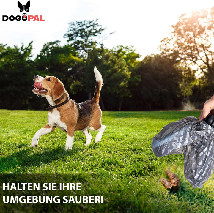 DOGOPAL Hundekotgreifer mit Beutel für Unterwegs - Tragbare Hundekotschaufel mit Erweiterbarem Fach