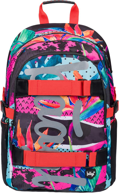 Baagl Schulrucksack für Jungen Mädchen Teenager - Skateboard Rucksack - Kinderrucksack mit Laptopfac