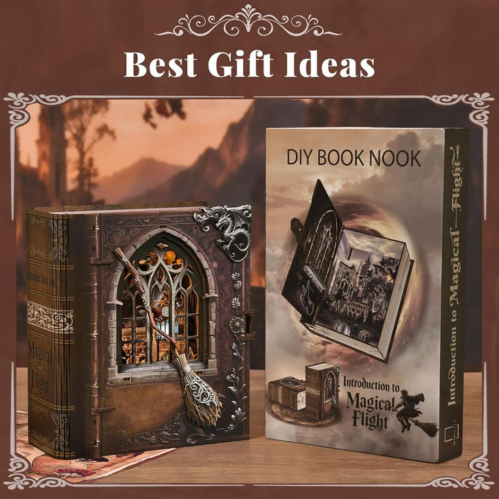 DIY Book Nook Kit Miniatur Puppenhäuser Haus Kit, Bookshelf Decor, Bücherecke, Booknook Häuser Model