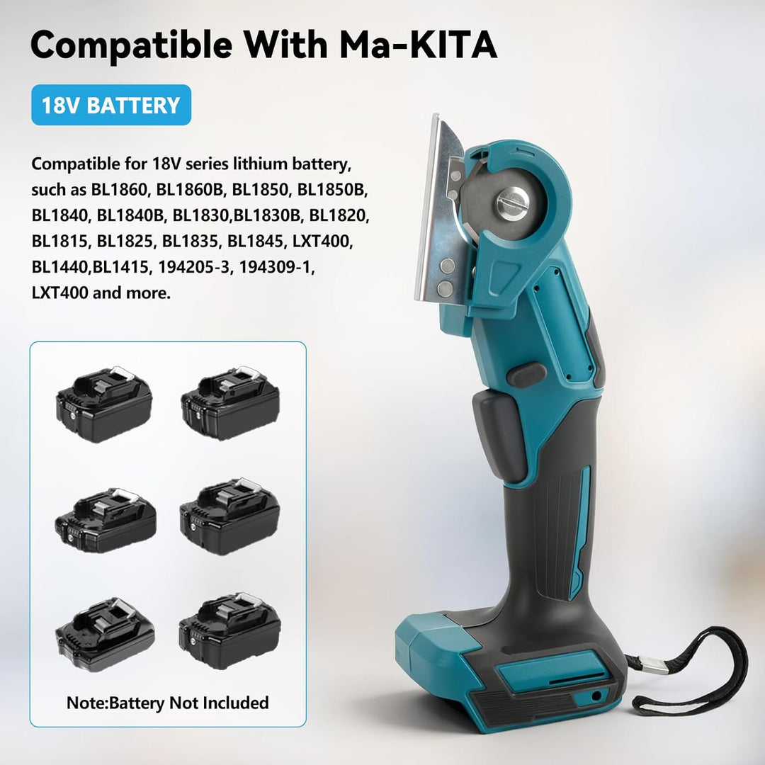 Kabelloser Akku-Universalschneider kompatibel mit Makita 18V Akku (Ohne Akku), Kartonschneider Elekt