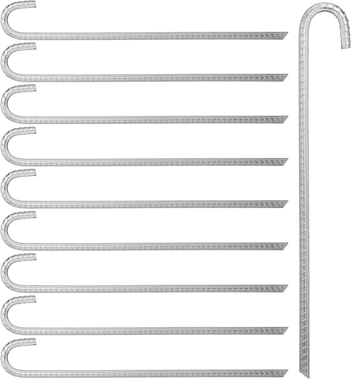 40 x Bodenanker, Lange Zeltheringe für Pavillon, Trampolin, Heringe verzinkter Stahl, 45 cm lang, Bo