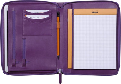 Rhodia 168105C - Konferenzmappe Rhodiarama 19,5x25,5 cm, mit Etui, dehnbare Haupttasche, 2 flache Re