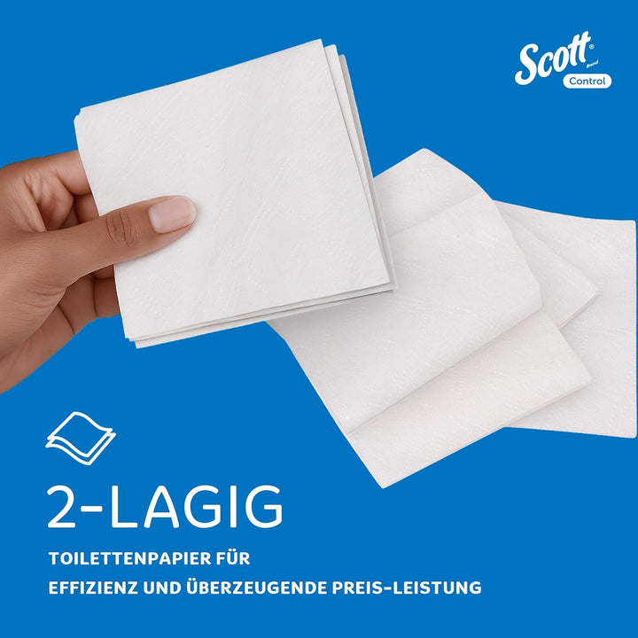 Scott Control Einzelblatt-Toilettenpapier 8508 – 2-lagiges Toilettenpapier – 36 Packungen x 250 Blat