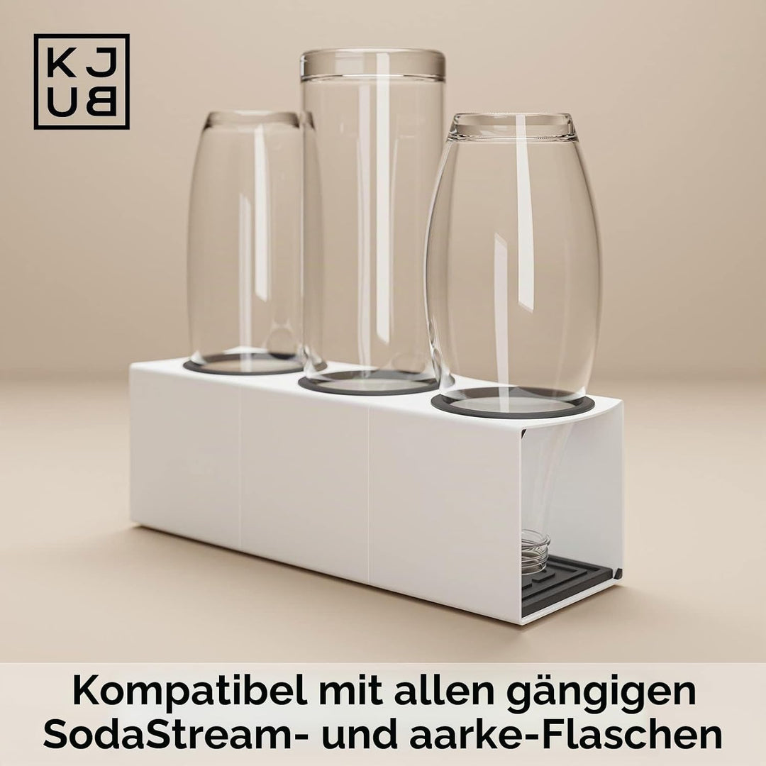 KJUB Flaschenhalter kompatibel für Flaschen von SodaStream, Aarke, AirUp UVM.| Zum Trocknen &amp; zur Au