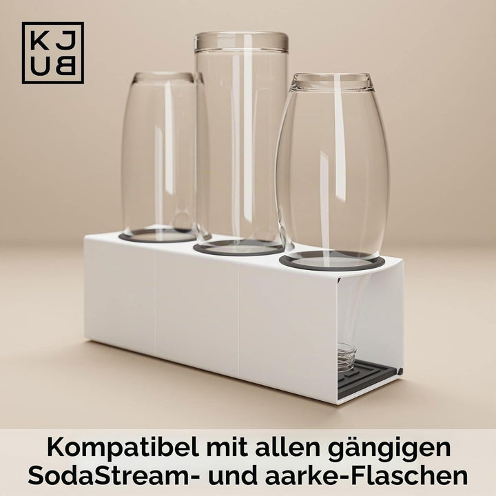 KJUB Flaschenhalter kompatibel für Flaschen von SodaStream, Aarke, AirUp UVM.| Zum Trocknen &amp; zur Au