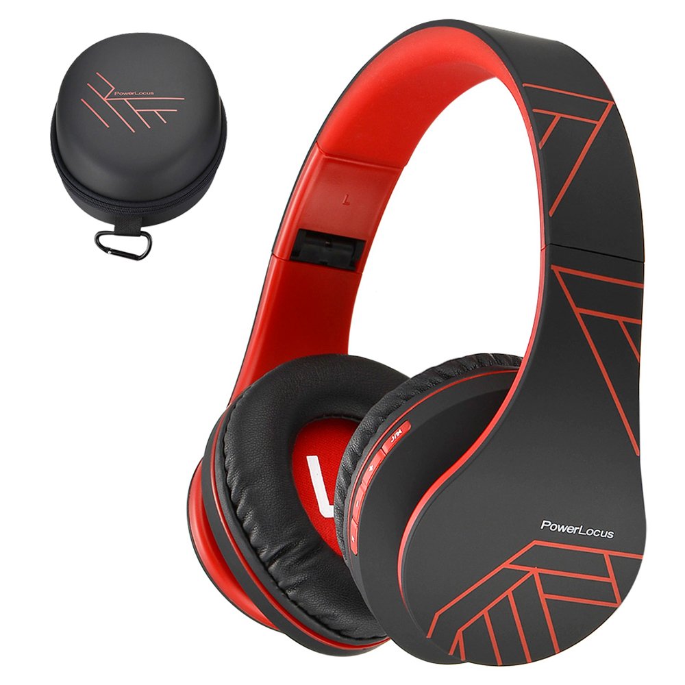 PowerLocus Bluetooth Over-Ear Kopfhörer, Kabellos Stereo Faltbare Kopfhörer Kabellose und Kabel-Kopf