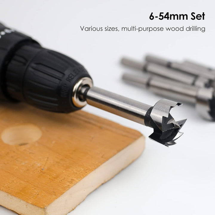 Forstnerbohrer Set 16tlg für Holz - BAIDETS Forstner Bohrer Satz, Holzbohrer Set Ø6-54mm, Forstner B