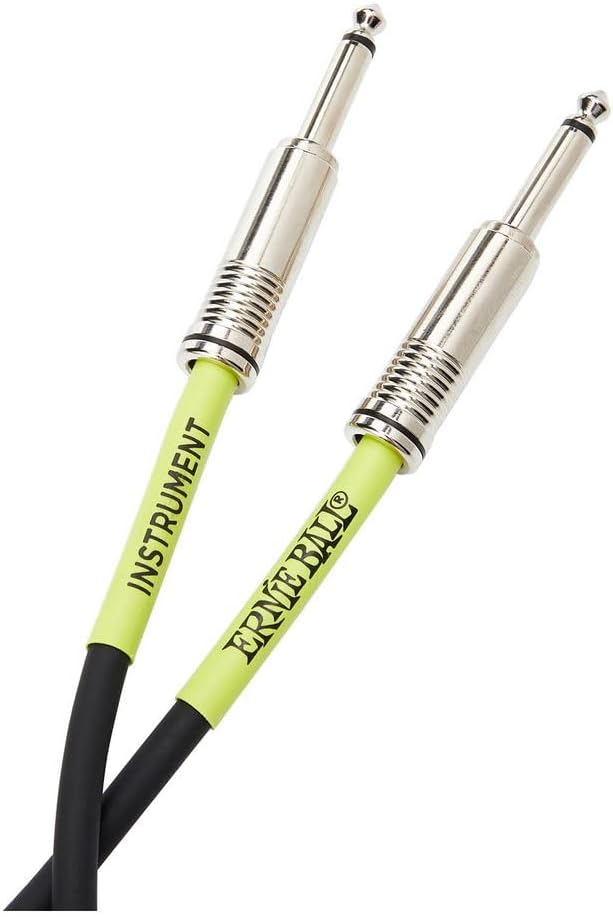 Ernie Ball Instrumentenkabel, gerade/gerade, 3 m, Schwarz 3,05 m Schwarz, 3,05 m Schwarz