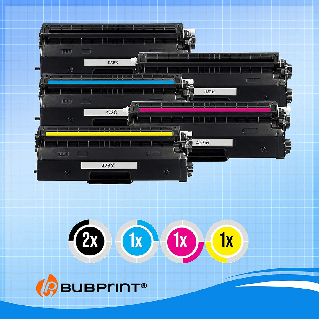 Bubprint TN 423 5 Toner kompatibel als Ersatz für Brother TN-423 TN423 für MFC-L8690CDW HL-L8260CDW