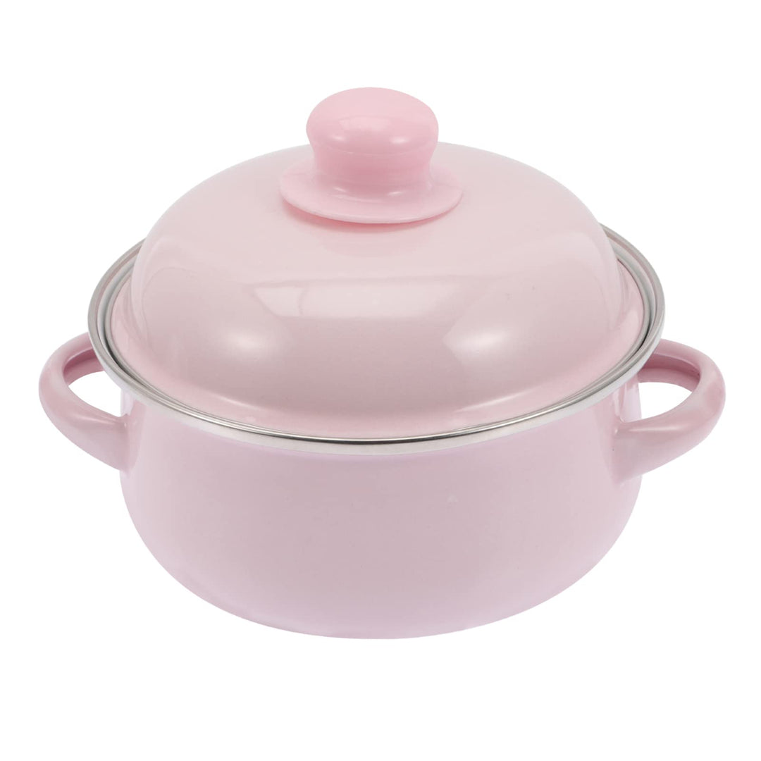 Housoutil Emaillierter Doppelohr-suppentopf Behandelter Nudeltopf Metall Salat Schale Emaillierter O