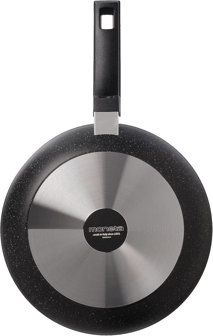 Moneta Etnea Artech Stone Ultra - Bratpfanne aus Aluminium, antihaftbeschichtet, Schwarz, 28 cm Stan