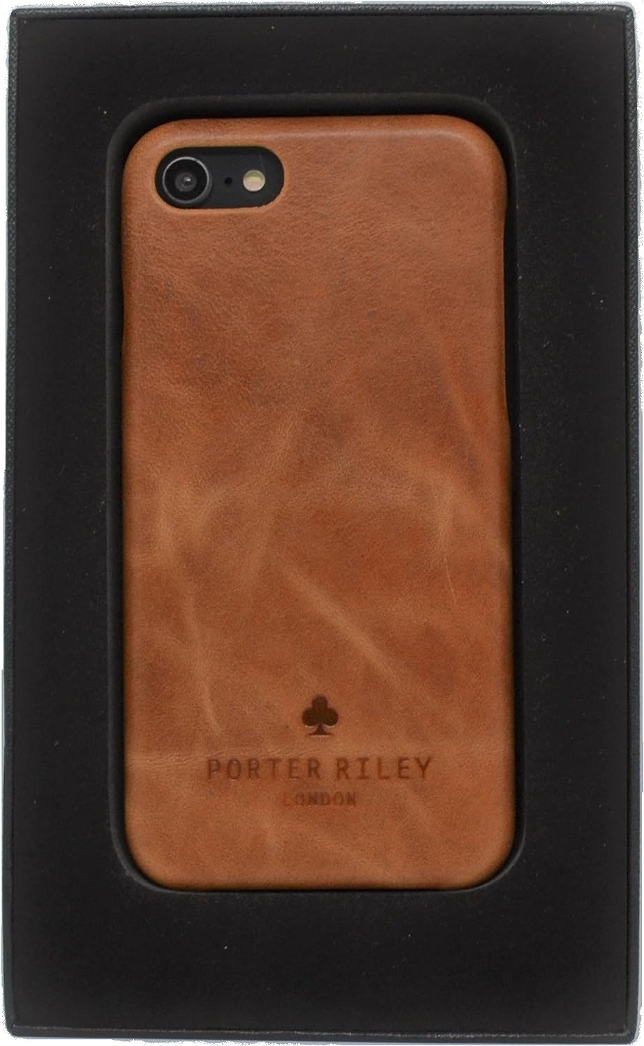 Porter Riley - Lederhülle für iPhone 8 Plus/iPhone 7 Plus. Premium Ultra Dünn Echtleder Cover/Ledert