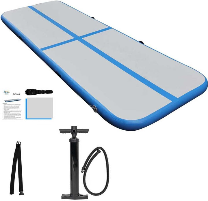 Air Track 300 x 100 x 10 cm, blau/grau mit manueller Pumpe