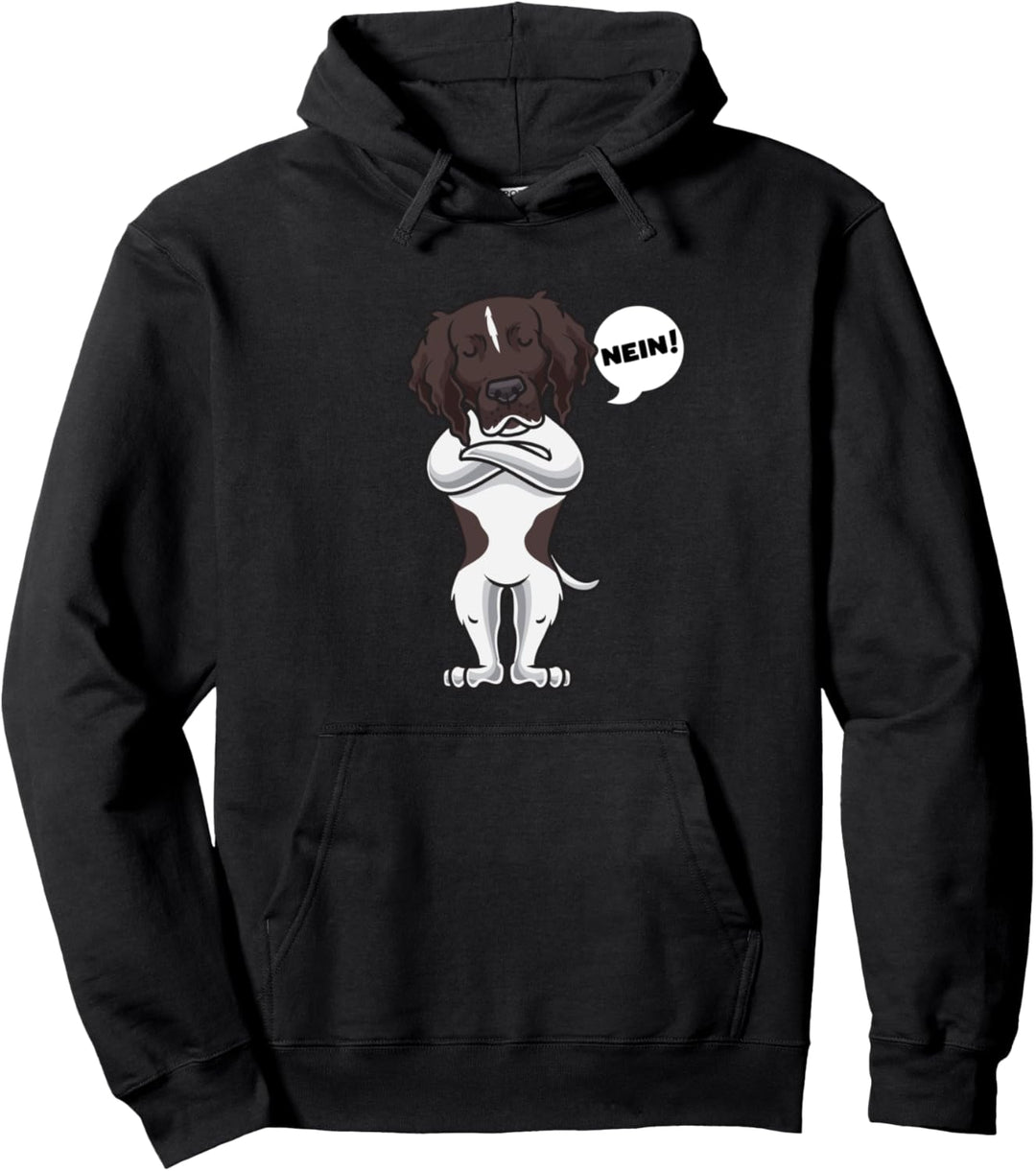 Sturer Kleiner Münsterländer Hund lustig Münsti Hundefan Pullover Hoodie