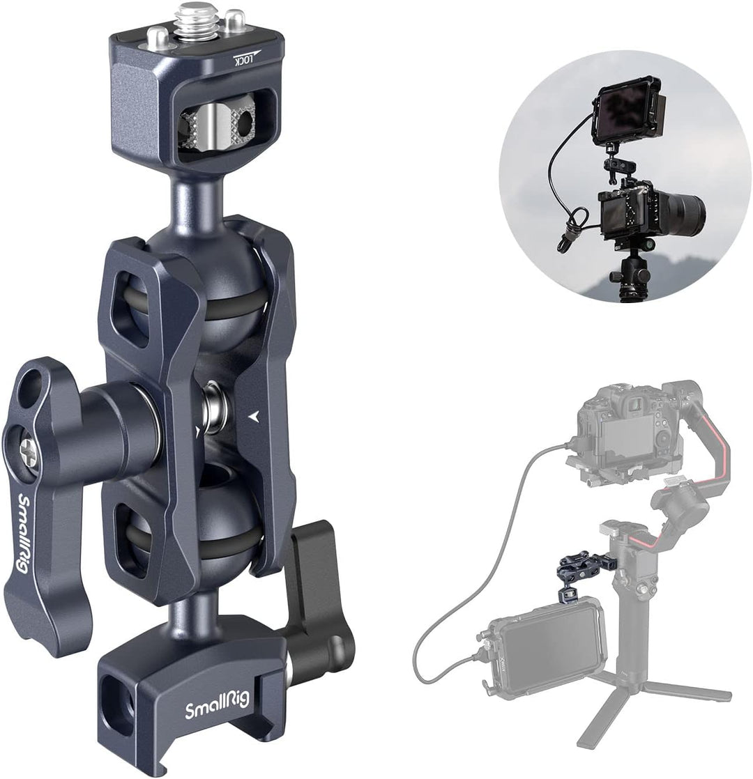 SmallRig Articulating Magic Arm mit NATO-Klemme und 1/4"-20 Schraube (mit einziehbaren Stiften), 360
