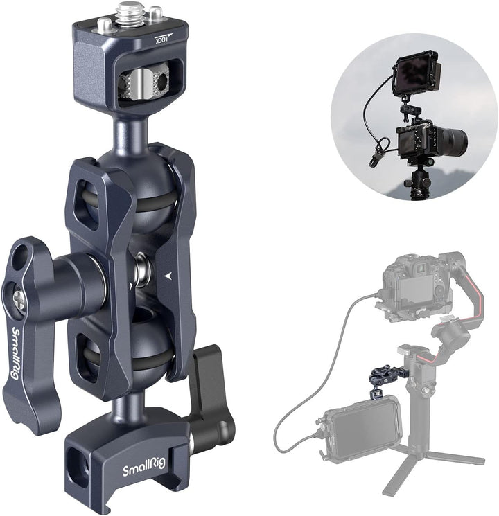 SmallRig Articulating Magic Arm mit NATO-Klemme und 1/4"-20 Schraube (mit einziehbaren Stiften), 360